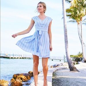 Seersucker stripe dress